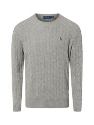 Polo Ralph Lauren sweter z dzianiny z zawartością kaszmiru Mężczyźni Kaszmir szary, XL. Szare swetry przez głowę męskie Polo Ralph Lauren, m, bez wzorów, z dzianiny, bez kołnierzyka. Za 1,199.95 zł.