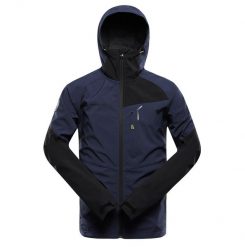 Kurtka softshell męska Alpine Pro Esprit. Niebieskie kurtki męskie Alpine Pro, m, bez wzorów, z materiału, klasyczne, z kapturem. Za 319.00 zł.