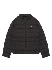 Guess Kurtka przejściowa J4YL18 WF3X0 Czarny Regular Fit. Czarne kurtki i płaszcze dla dziewczynek Guess, z aplikacjami, z syntetyku, bez kaptura. Za 299.99 zł.