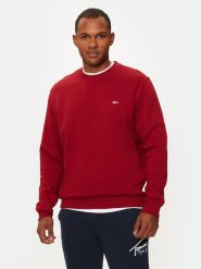 Tommy Jeans Bluza DM0DM20741 Czerwony Regular Fit. Czerwone bluzy męskie Tommy Jeans, l, bez wzorów, z bawełny, bez kaptura. Za 219.99 zł.