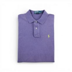 Second life - Męski polo z krótkim rękawem - Stan bardzo dobry. Fioletowe buty sportowe męskie Ralph Lauren, m, bez wzorów, bez kołnierzyka, bez ramiączek, na golfa. Za 126.86 zł.