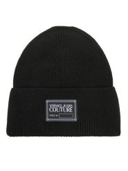 Versace Jeans Couture Czapka Big Beanie 79YAZK50 Czarny. Czarne czapki i kapelusze damskie Versace Jeans Couture, na zimę, bez wzorów, z jeansu. Za 329.99 zł.