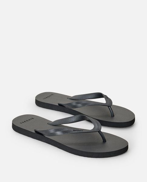 Japonki damskie Rip Curl Essential Bloom Open Toe. Czarne klapki damskie Rip Curl, bez wzorów, z materiału, sportowe, bez obcasa. Za 62.99 zł.