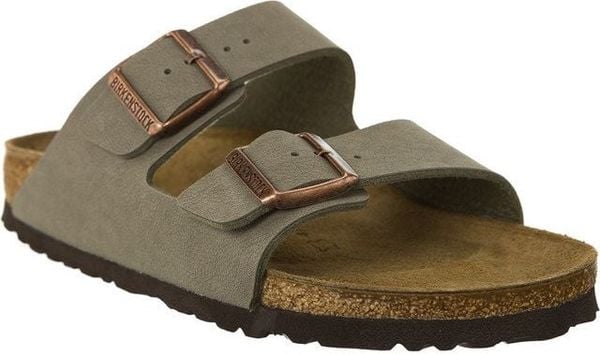 Birkenstock Klapki damskie Arizona szare r. 35 (151213). Szare klapki damskie Birkenstock, bez wzorów, bez obcasa. Za 358.43 zł.
