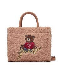 Guess Torebka J4BZ25 WGI20 Brązowy. Brązowe torebki do ręki damskie Guess, z aplikacjami, z materiału, bez dodatków. Za 299.99 zł.