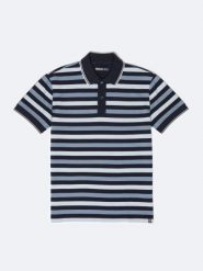 Koszulka męska polo w kolorowe paski Seulir 401. Niebieskie koszulki polo męskie Big Star, l, z aplikacjami, z dzianiny, eleganckie, bez ramiączek. Za 159.99 zł.