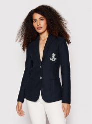 Lauren Ralph Lauren Marynarka 200797305005 Granatowy Slim Fit. Niebieskie żakiety damskie Lauren Ralph Lauren, xl, bez wzorów, z bawełny. Za 739.99 zł.