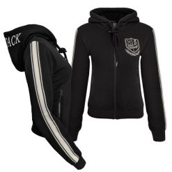 Bluza rozpinana JD ATTACK Sally. Czarne bluzy sportowe damskie JD ATTACK, bez wzorów, bez kaptura, do jazdy konnej. Za 239.00 zł.
