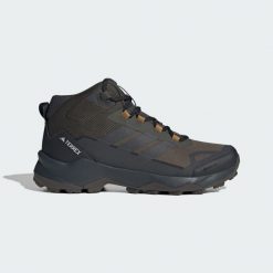 Buty turystyczne Terrex Skychaser AX5 Mid GORE-TEX. Brązowe trekkingi męskie Adidas, wspinaczkowe, gore-tex. Za 599.00 zł.
