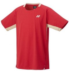 Koszulka tenisowa Yonex AO Crew Neck. Czerwone koszulki sportowe męskie YONEX, l, bez wzorów, z materiału, bez kołnierzyka, bez ramiączek, na fitness i siłownię. Za 439.99 zł.