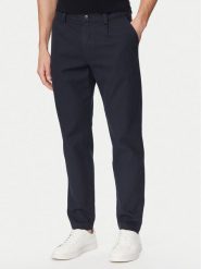 BOSS Chinosy 50559158 Granatowy Tapered Fit. Niebieskie eleganckie spodnie męskie Boss, m, bez wzorów, z bawełny. Za 629.99 zł.