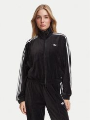 Adidas Bluza Velour LG4297 Czarny Loose Fit. Czarne bluzy damskie Adidas, l, bez wzorów, z bawełny, bez kaptura. Za 329.99 zł.
