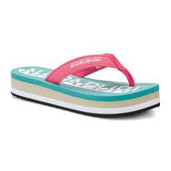 Klapki damskie Napapijri Stick. Klapki damskie Napapijri, bez wzorów, bez obcasa. Za 119.99 zł.