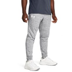 Spodnie Under Armour Rival Terry, Mężczyźni. Szare spodnie materiałowe męskie Under Armour, m, bez wzorów, z bawełny. W wyprzedaży za 223.20 zł.