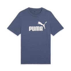 Męska koszulka ESS z logo No. 1 PUMA Dark Indigo Blue. Niebieskie buty sportowe męskie Puma, z gumy, bez zapięcia, do biegania. Za 134.26 zł.