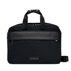 Torba na laptopa Tommy Hilfiger. Czarne torby na laptopa męskie Tommy Hilfiger, bez wzorów, z nylonu. Za 489.99 zł.