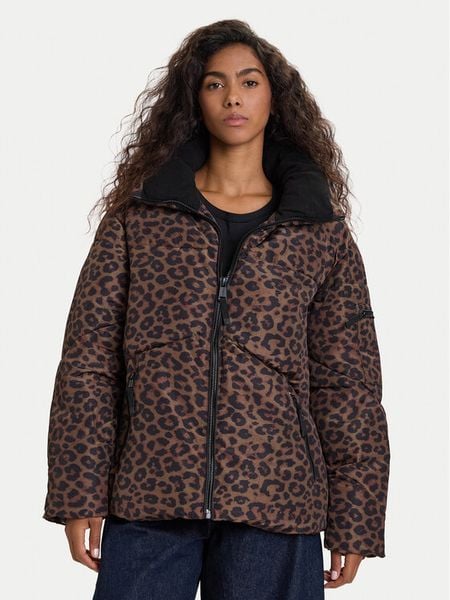 Guess Kurtka zimowa W5BL47 W3702 Brązowy Regular Fit. Brązowe kurtki damskie Guess, na zimę, xl, z aplikacjami, z syntetyku, bez kaptura. Za 799.99 zł.