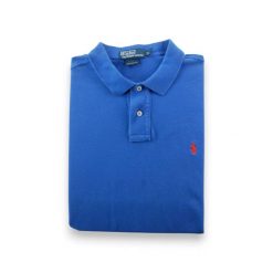 Second life - Polo Ralph Lauren koszulka męska z krótkim rękawem - Jak nowy. Niebieskie koszulki polo męskie Ralph Lauren, m, bez wzorów, z materiału, klasyczne, bez ramiączek. Za 127.76 zł.