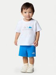 The North Face Komplet t-shirt i spodenki NF0A8BA3 Niebieski Regular Fit. Niebieskie szorty dla chłopców The North Face, bez wzorów, z syntetyku. Za 119.99 zł.