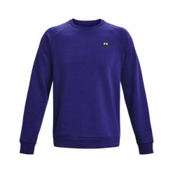 Bluza męska Under Armour Rival Fleece Crew. Niebieskie bluzy męskie Under Armour, m, bez wzorów, bez kaptura. Za 119.99 zł.