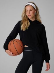 4F Bluza dresowa relaxed z kapturem damska - czarna S. Czarne bluzy damskie 4f, l, bez wzorów, z bawełny, klasyczne, bez kołnierzyka, bez ramiączek, z kapturem. Za 149.99 zł.