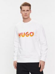 Hugo Bluza Ditmo 50504813 Biały Regular Fit. Białe bluzy męskie Hugo, m, bez wzorów, z bawełny, bez kaptura. Za 339.99 zł.