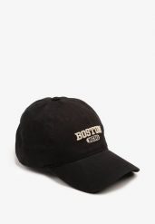 Czarna Czapka Bawełniana z Daszkiem i Haftowanym Napisem Volaya. Czarne czapki i kapelusze damskie Born2be, bez wzorów, z bawełny. Za 34.99 zł.