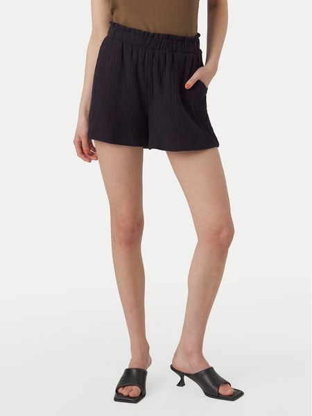 Vero Moda Szorty materiałowe Natali 10279687 Czarny Baggy Fit. Czarne szorty damskie Vero Moda, s, bez wzorów, z bawełny. Za 119.99 zł.
