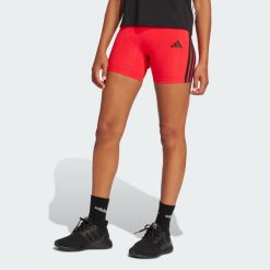 Szorty Essentials 3-Stripes High Waisted Biker. Czarne obuwie sportowe damskie Adidas, bez wzorów, z bawełny, sportowe, na fitness i siłownię. Za 119.00 zł.