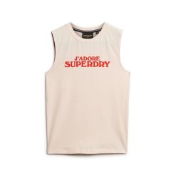 Damski tank top Superdry Sport Luxe. Czerwone bielizna termoaktywna damska Superdry., bez wzorów, bez ramiączek. W wyprzedaży za 128.80 zł.