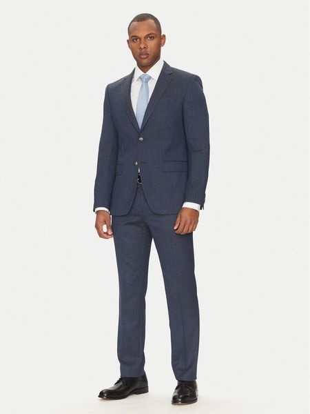 BOSS Garnitur H-Huge 50540776 Granatowy Slim Fit. Niebieskie garnitury męskie Boss, bez wzorów, z syntetyku. Za 1,129.00 zł.