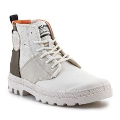Buty Palladium Pampa Hi Re Generate 79128-363-M białe. Białe obuwie sportowe damskie bez wzorów, z materiału. Za 613.11 zł.