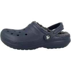 Sandały Dorosły Crocs Classic Lined Clog niebieski. Niebieskie klapki damskie Crocs, bez wzorów, z gumy, sportowe, bez obcasa. Za 254.85 zł.
