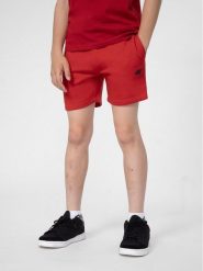 4F Szorty sportowe 4FJSS23TSHOM048 Czerwony Regular Fit. Czerwone szorty dla chłopców 4f, bez wzorów, z bawełny, sportowe. Za 49.99 zł.