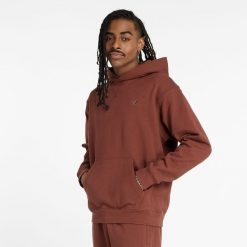 Bluza męska New Balance MT41534ROK – brązowa. Brązowe bluzy męskie New Balance, m, bez wzorów, z materiału, z kapturem. Za 199.99 zł.