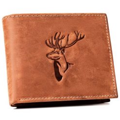 Portfel męski Always Wild N992-CHM-DEER j. brązowy. Brązowe portfele męskie Always Wild, bez wzorów, z nubiku. Za 59.99 zł.