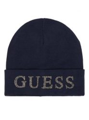 Guess Czapka AW5398 POL01 Granatowy. Niebieskie rękawiczki damskie Guess, na zimę, z aplikacjami, z wiskozy. Za 154.99 zł.