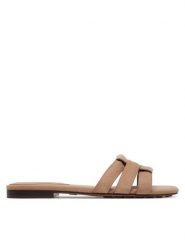 Aldo Klapki Gotosandal 13966707 Brązowy. Brązowe klapki damskie Aldo, bez wzorów, z nubiku, bez obcasa. Za 159.99 zł.