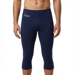 Damskie Spodnie 3/4 do Biegania Barika Niebieskie. Niebieskie spodnie materiałowe damskie Legea, s, bez wzorów, z bawełny, do biegania. Za 68.00 zł.