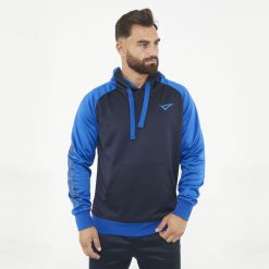 Męska Kurtka Biegowa STORED Niebiesko-Niebieska. Niebieskie kurtki męskie Legea, m, bez wzorów, z bawełny, sportowe, bez kaptura. Za 100.00 zł.