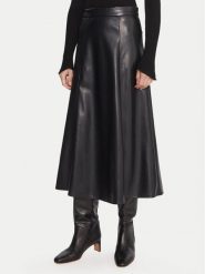 Marella Spódnica z imitacji skóry Vally 2525776022 Czarny Regular Fit. Czarne spódnice damskie Marella, bez wzorów, ze skóry. Za 559.99 zł.
