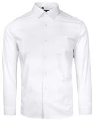 Elegancka Męska Koszula - VICTORIO - Regular - Biała. Białe koszule męskie Victorio, m, bez wzorów, z bawełny, eleganckie, bez kołnierzyka, bez ramiączek. Za 199.00 zł.