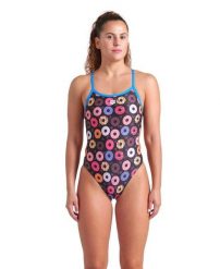 Strój Kąpielowy Damski Arena Donuts Swimsuit Challenge. Fioletowe kostiumy jednoczęściowe damskie Arena, bez wzorów, z materiału, eleganckie, do pływania. Za 239.99 zł.