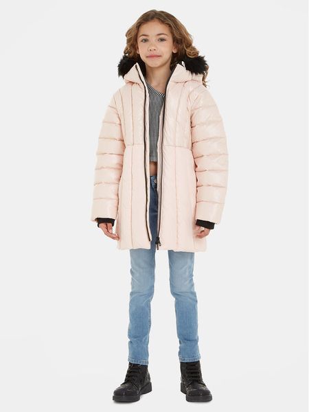 Calvin Klein Jeans Kurtka zimowa IG0IG02242 Różowy Regular Fit. Czerwone buty zimowe dziewczęce Calvin Klein Jeans, na zimę, bez wzorów, z jeansu, bez kaptura. Za 619.99 zł.