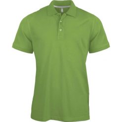 Koszulka polo z krótkim rękawem Kariban. Fioletowe koszulki polo męskie KARIBAN, m, bez wzorów, z bawełny, eleganckie, bez ramiączek. Za 132.50 zł.