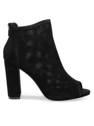 Sergio Bardi Botki W17SS715-14Z-SB Czarny. Czarne botki damskie Sergio Bardi, ze skóry, bez obcasa, na słupku, bez zapięcia. Za 239.00 zł.