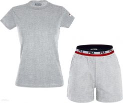 Piżama damska Fila JERSEY STRETCH FPS4023-400. Szare piżamy damskie Fila, s, bez wzorów, z jersey, bez ramiączek, krótkie. Za 145.14 zł.