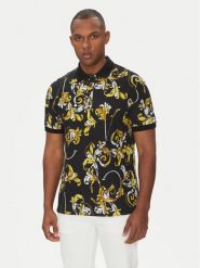 Versace Jeans Couture Polo 78GAG6S0 Czarny Regular Fit. Czarne koszulki polo męskie Versace Jeans Couture, m, bez wzorów, z bawełny, bez ramiączek. Za 609.99 zł.