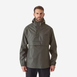 Bluza wędkarska Caperlan FP 500 wodoodporna. Brązowe bluzy męskie CAPERLAN, l, bez wzorów, z materiału, z kapturem. Za 149.99 zł.