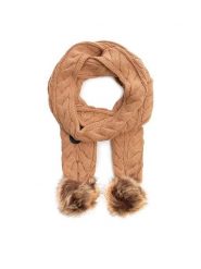 Guess Szalik AW9958 WOL03 Beżowy. Brązowe rękawiczki męskie Guess, z aplikacjami, z materiału. Za 269.99 zł.